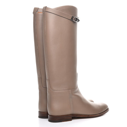 Hermes Swift Kelly Jumping Boots 39 Etoupe 4 of 10