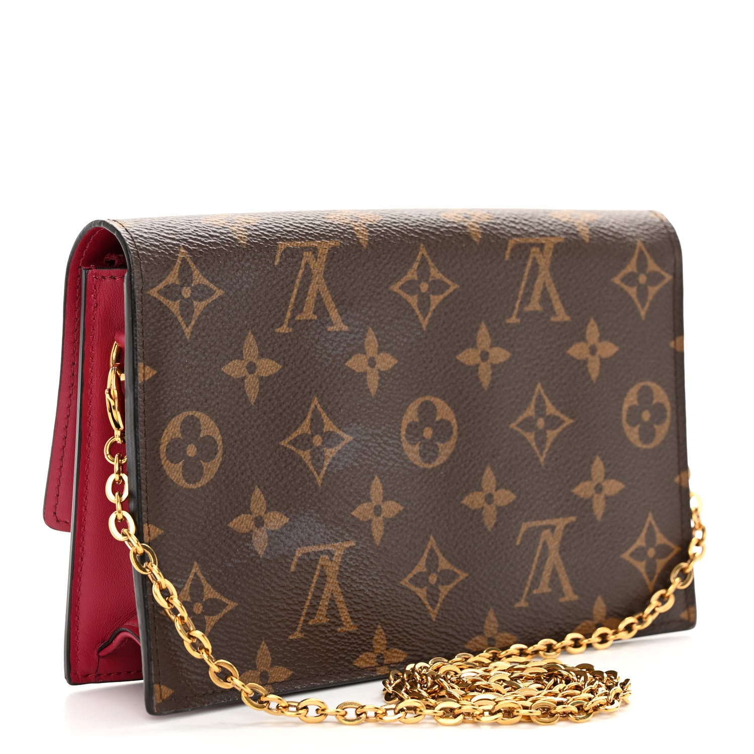 Louis Vuitton Monogram Flore Chain Wallet Fuchsia 3 of 10