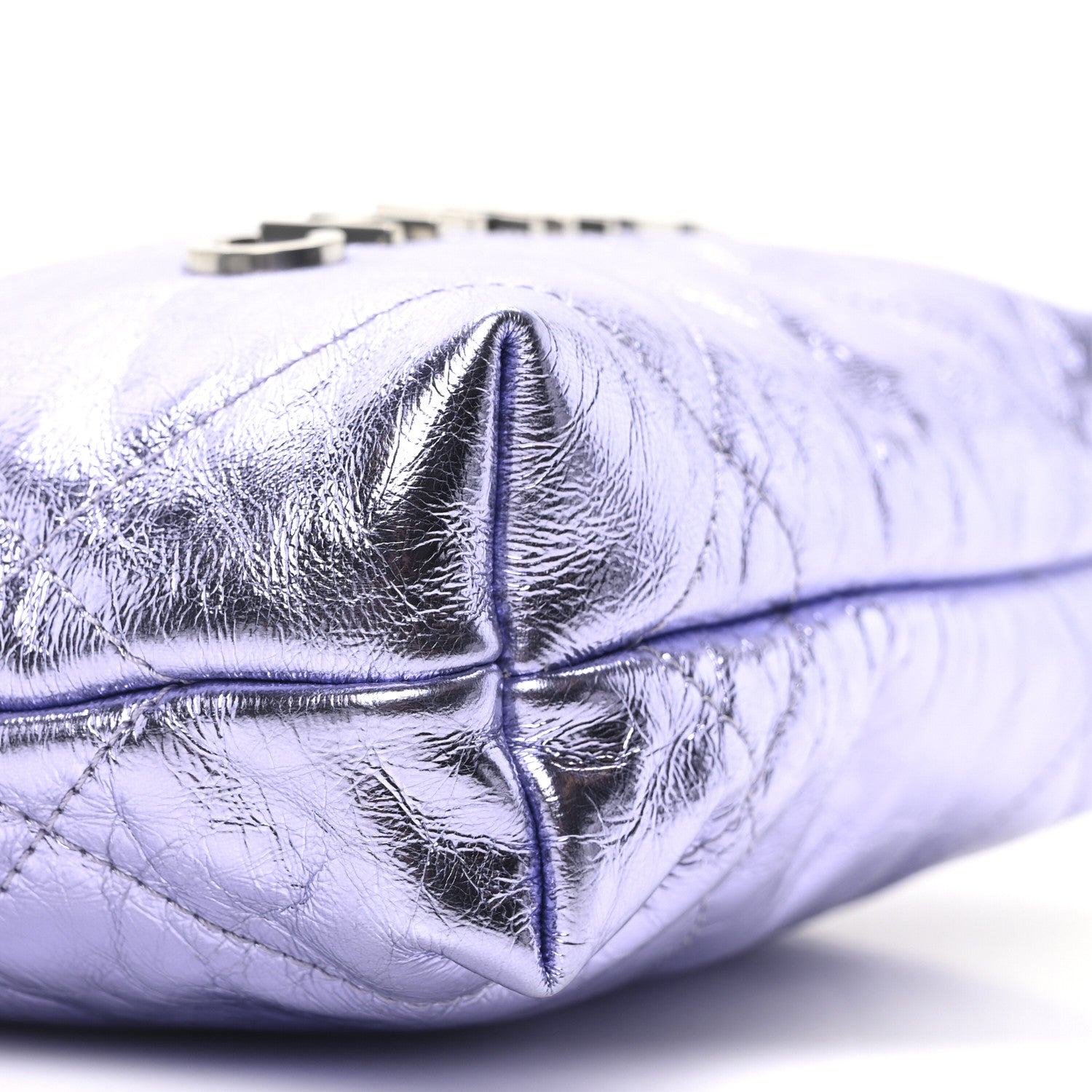 Chanel Metallic Calfskin Quilted Mini Chanel 22 Lilac 9 of 11