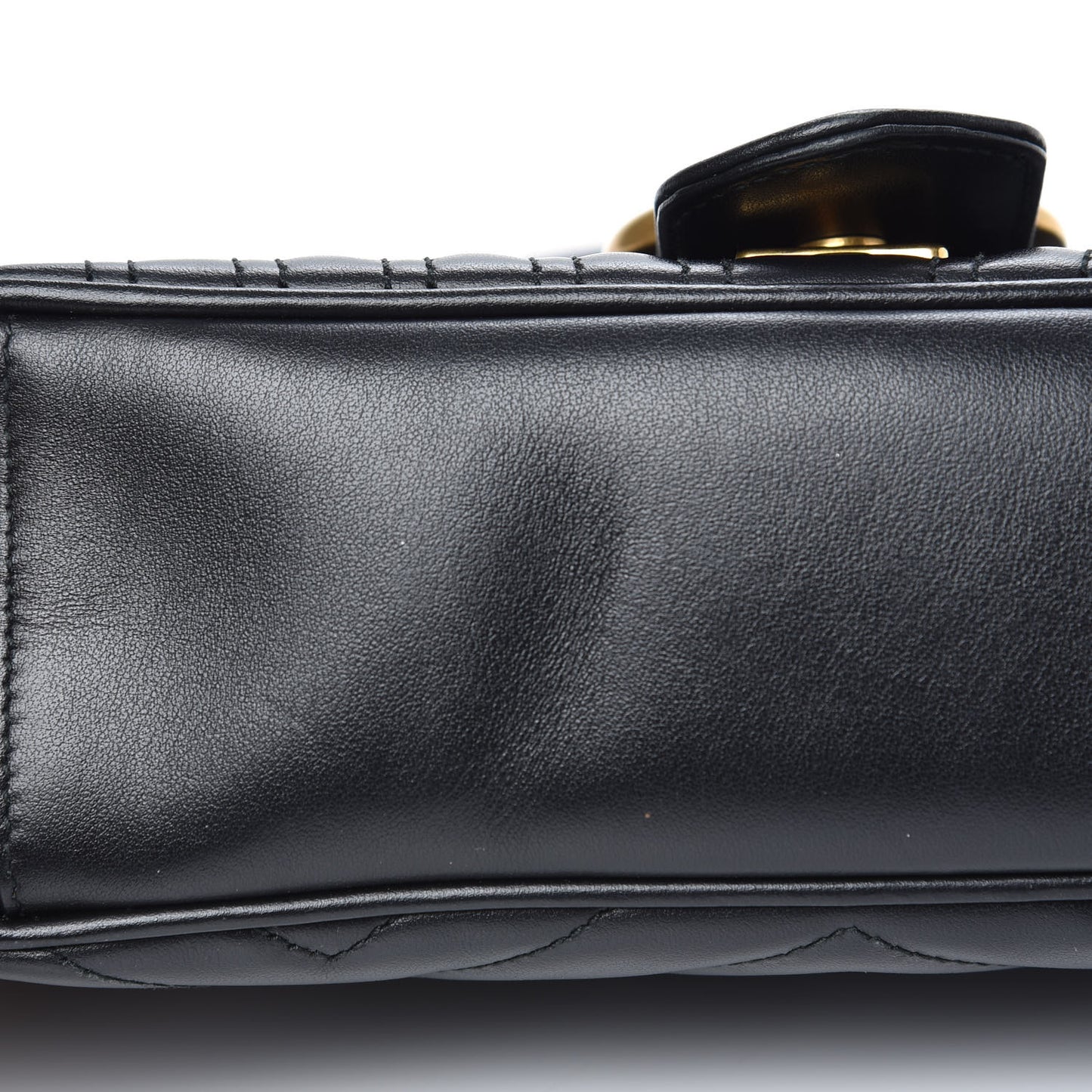 Calfskin Matelasse Small GG Marmont Shoulder Bag Black