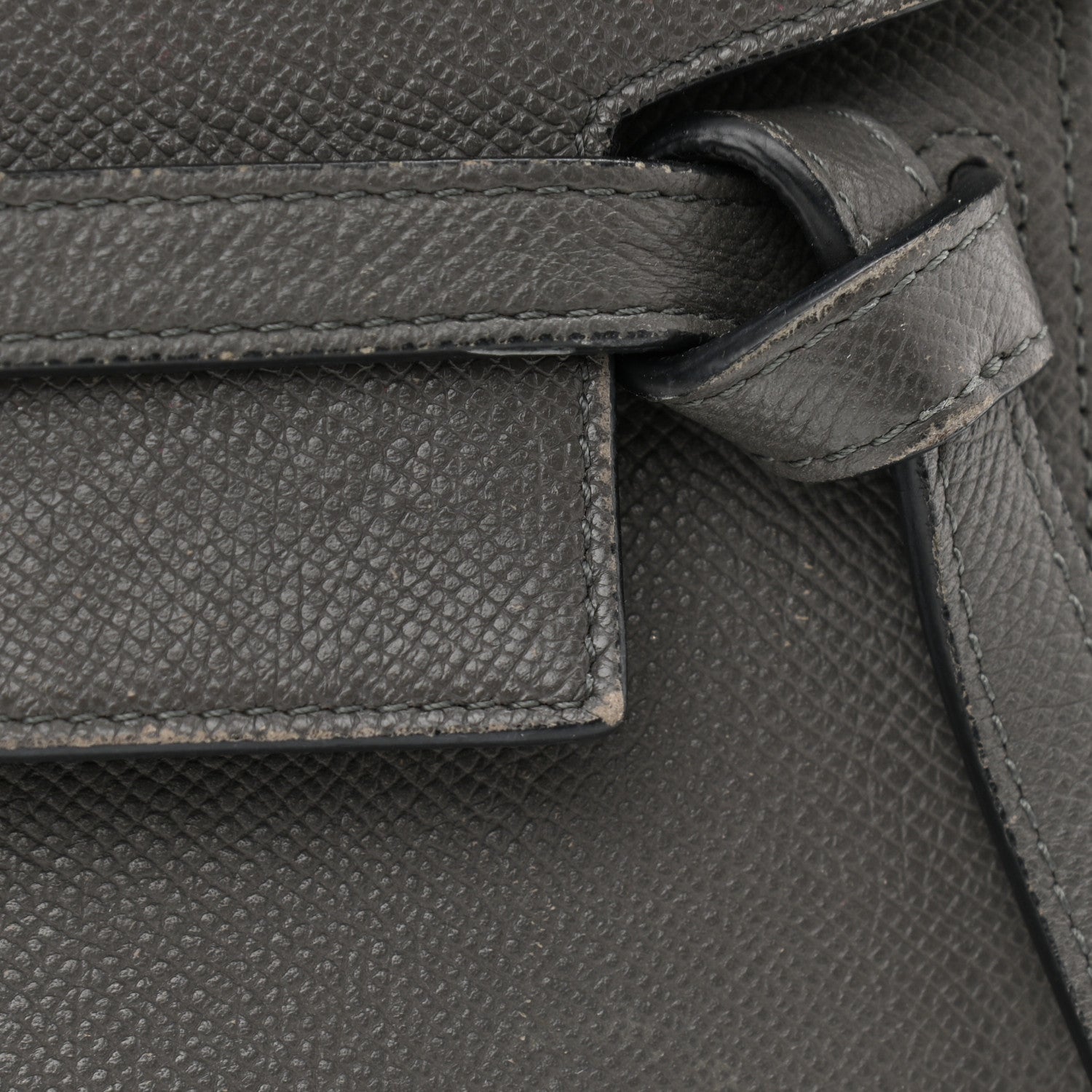 Celine Grained Calfskin Micro Belt Bag Grey 13 of 19