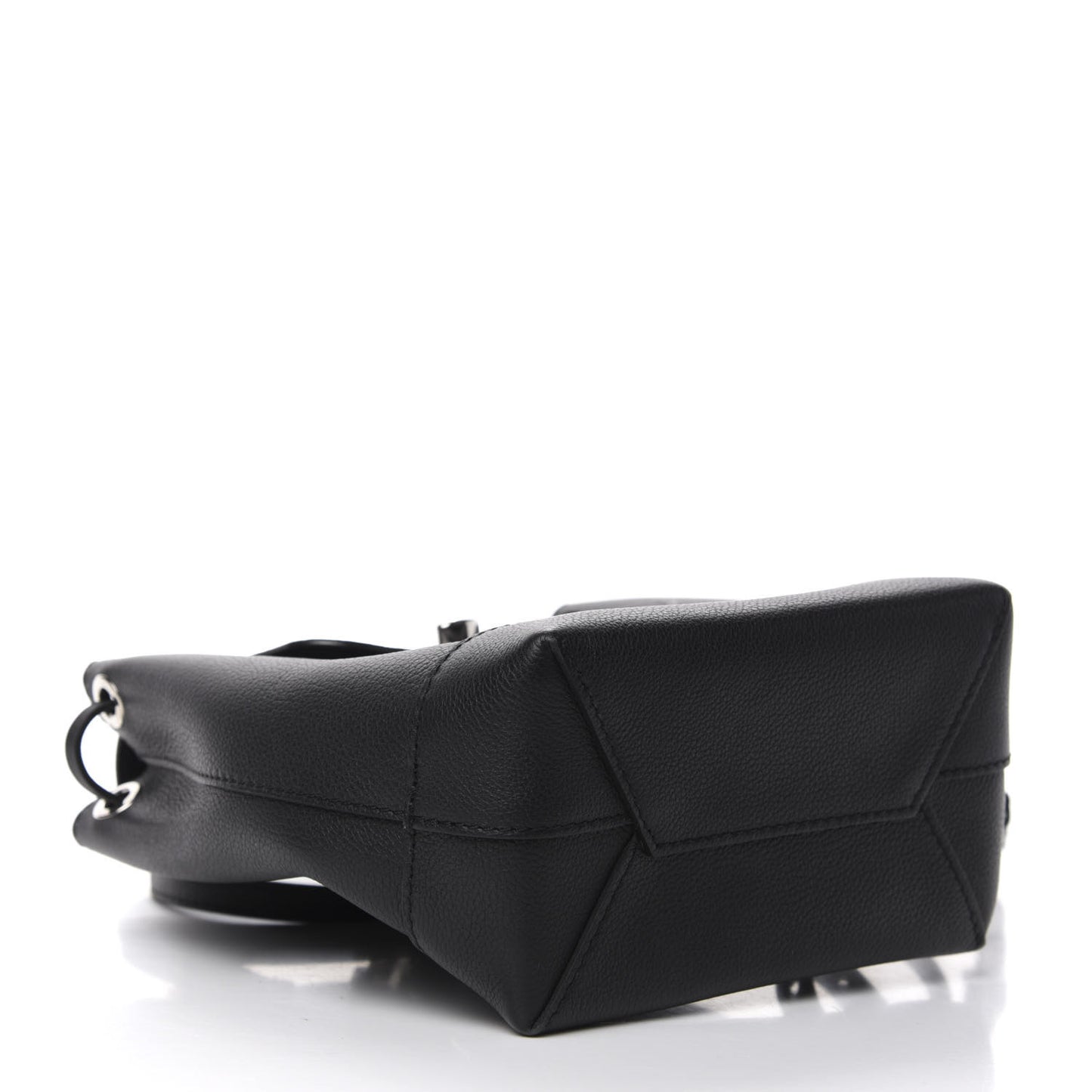 Calfskin Lockme Mini Backpack Black