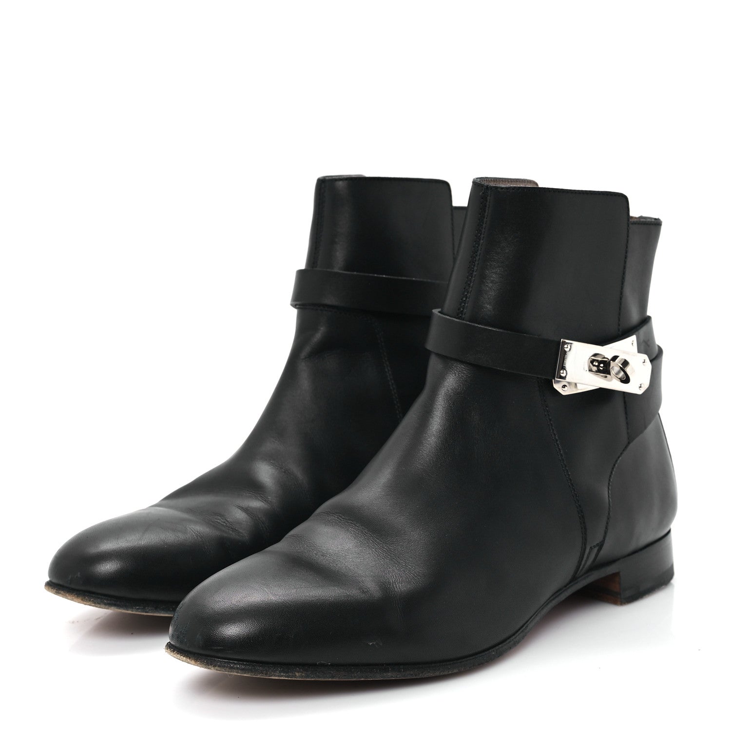 Hermes Calfskin Neo Low Boots 38 Black 4 of 9