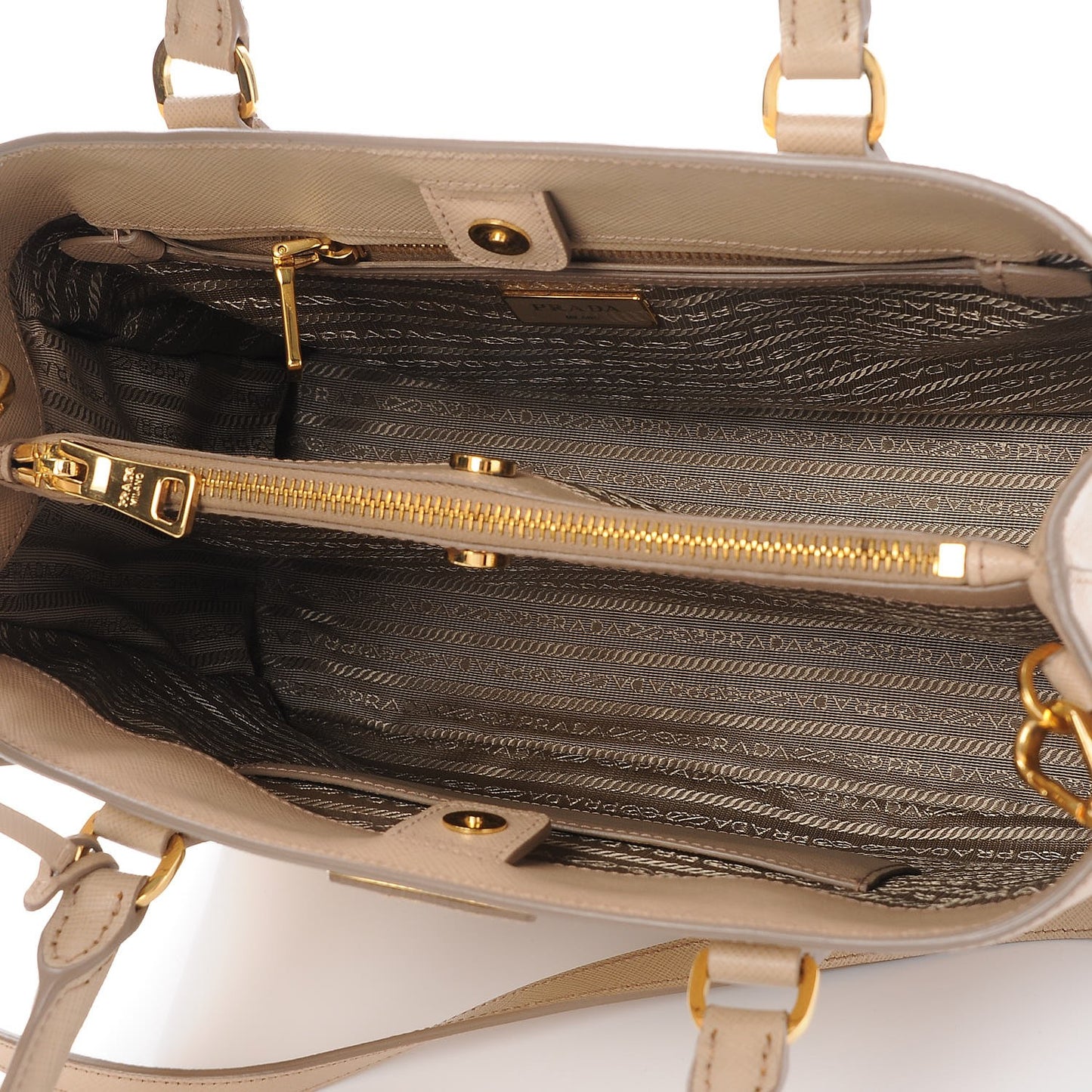 Saffiano Lux Medium Tote Sabbia