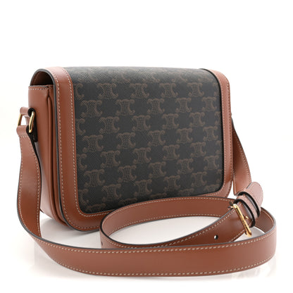 Celine Triomphe Canvas Calfskin Medium Triomphe Bag Tan 3 of 10