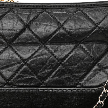 Chanel Aged Calfskin Quilted Small Gabrielle Hobo Black 13 of 15