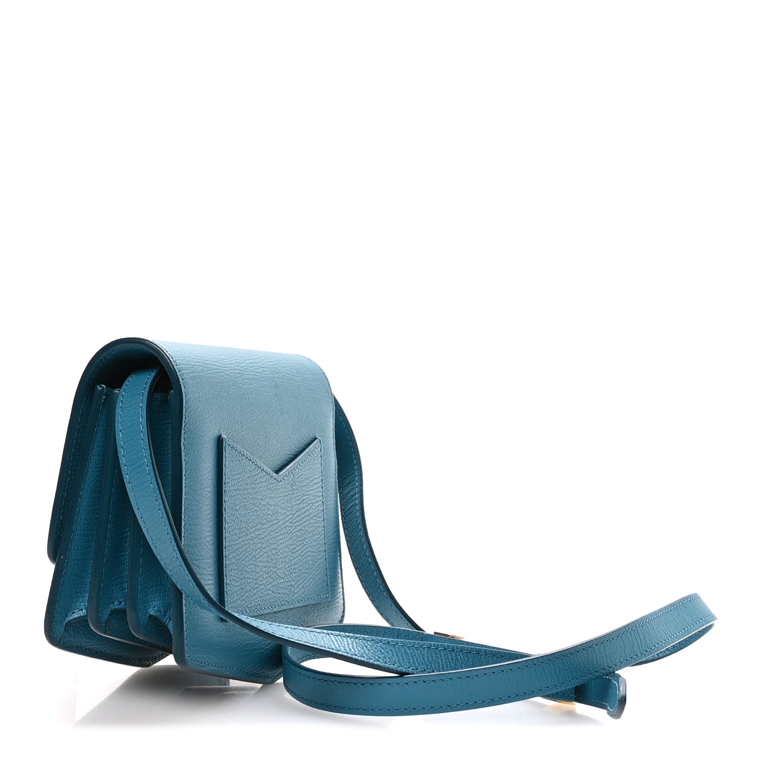Alaia Grained Calfskin Small Le Papa Crossbody Bleu Lagon 3 of 9