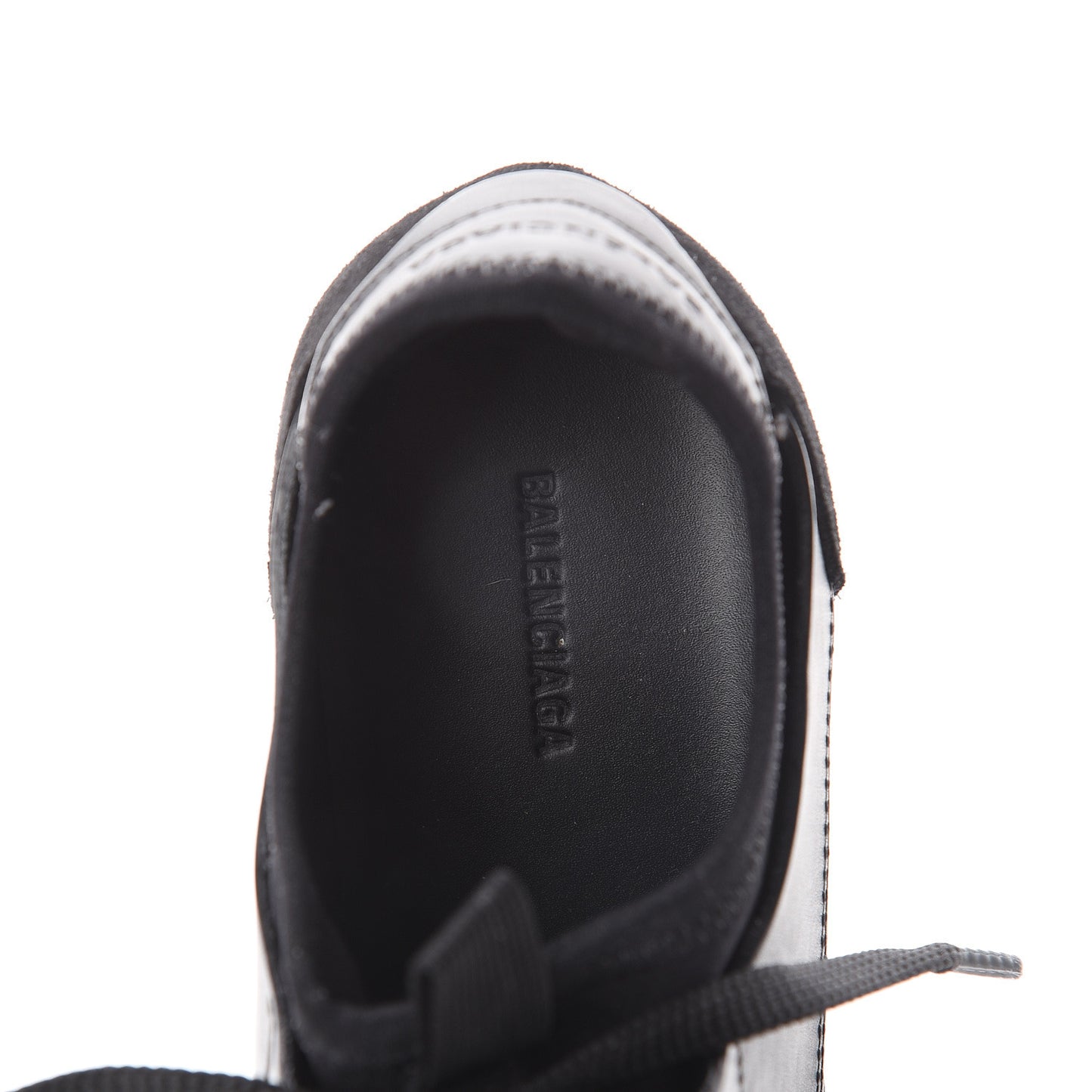 Mesh Calfskin Neoprene Suede Womens Race Runner Sneakers 35 Black