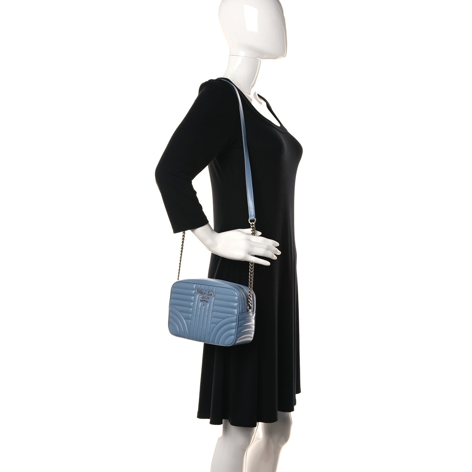 Prada Soft Calfskin Diagramme Crossbody Bag Astrale 2 of 9