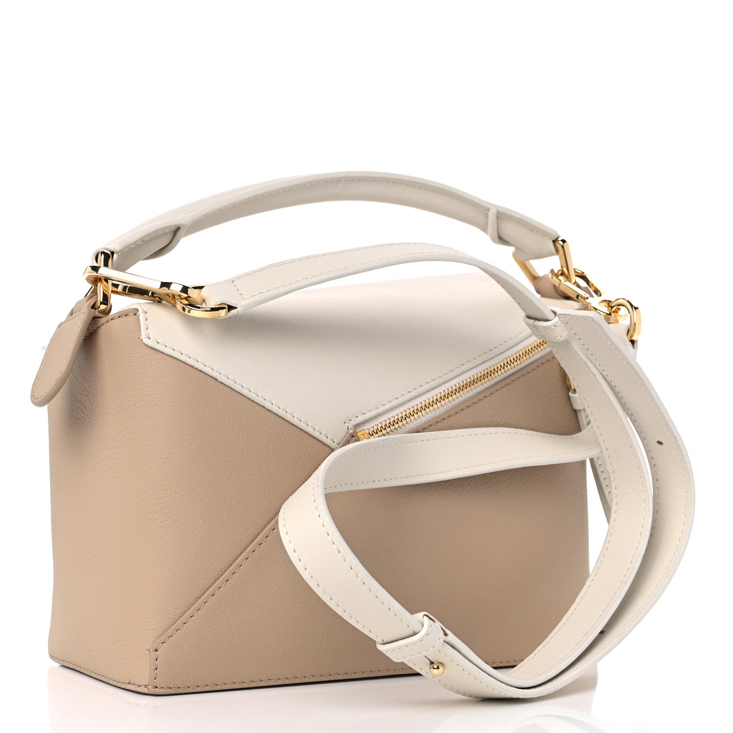 Loewe Classic Calfskin Small Puzzle Edge Bag Soft White Paper Craft 3 of 8