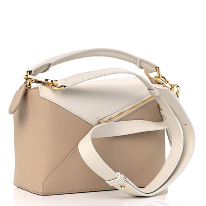 Loewe Classic Calfskin Small Puzzle Edge Bag Soft White Paper Craft 3 of 8