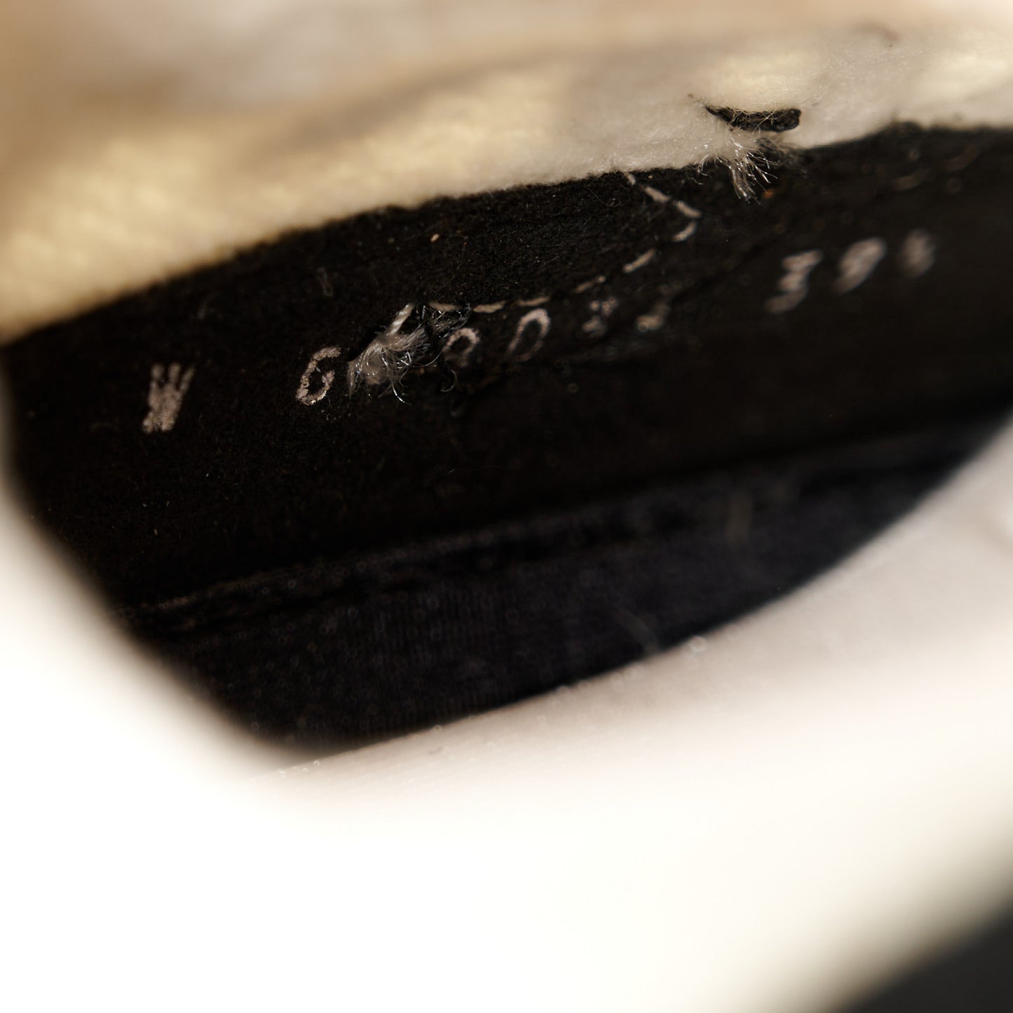 Fabric Suede Calfskin CC Sneakers 39.5 White Black