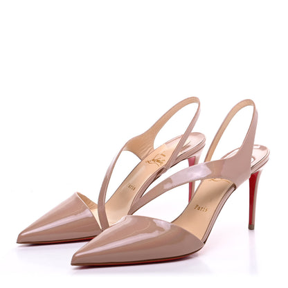Christian Louboutin Patent Brandina 85 Pumps 41 Sun Nude 3 of 9