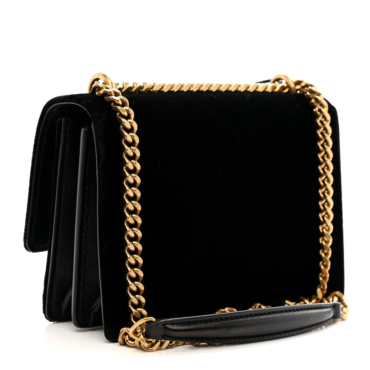 Saint Laurent Velvet Small Monogram Sunset Black 3 of 11
