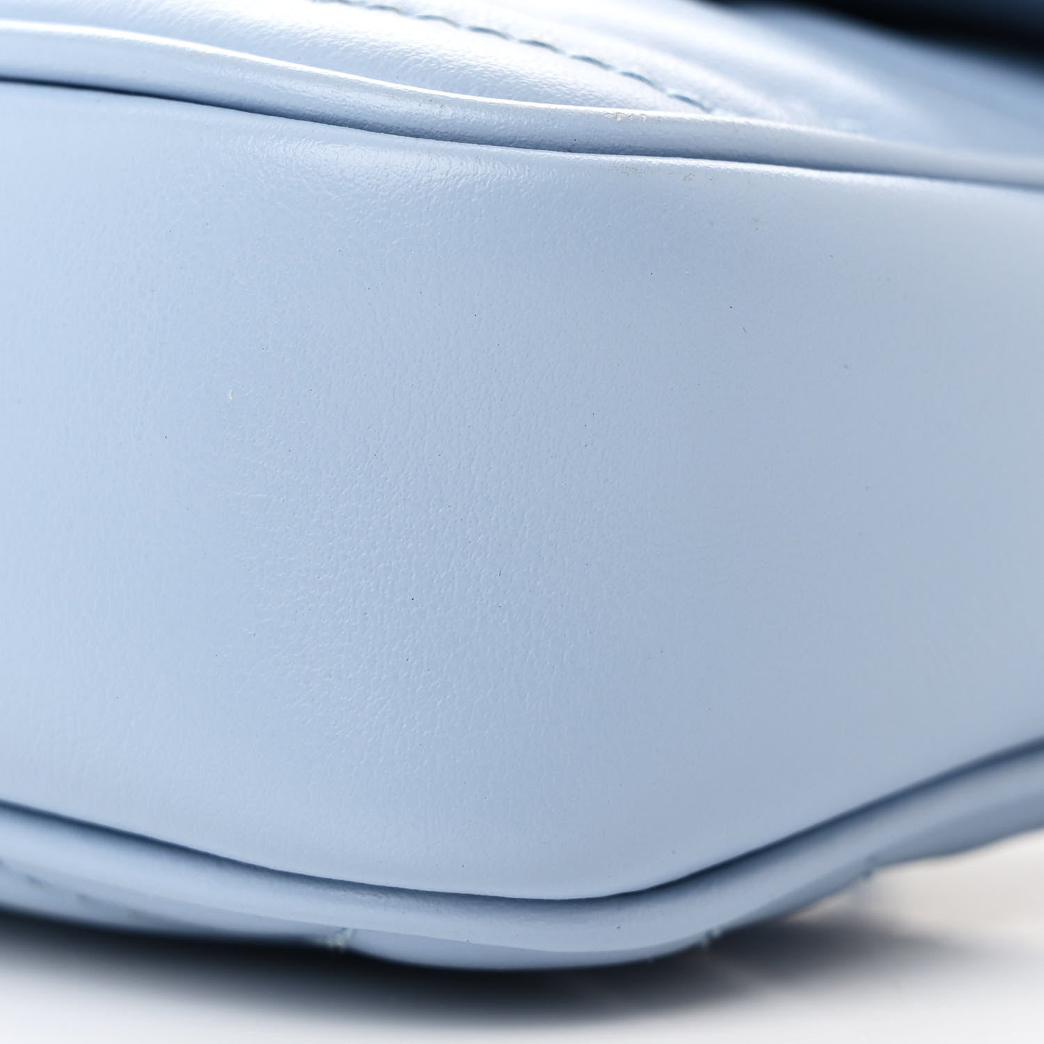 Gucci Calfskin Matelasse Monochrome GG Marmont Chain Belt Bag Porcelain Light Blue 10 of 11