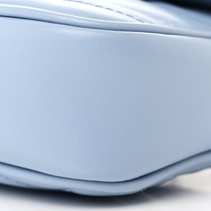 Gucci Calfskin Matelasse Monochrome GG Marmont Chain Belt Bag Porcelain Light Blue 10 of 11