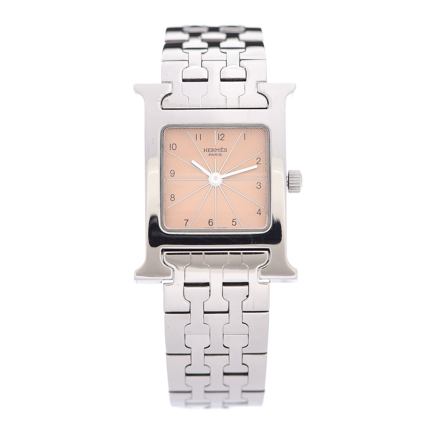 Stainless Steel 21mm Heure H Hour Quartz Watch Orange