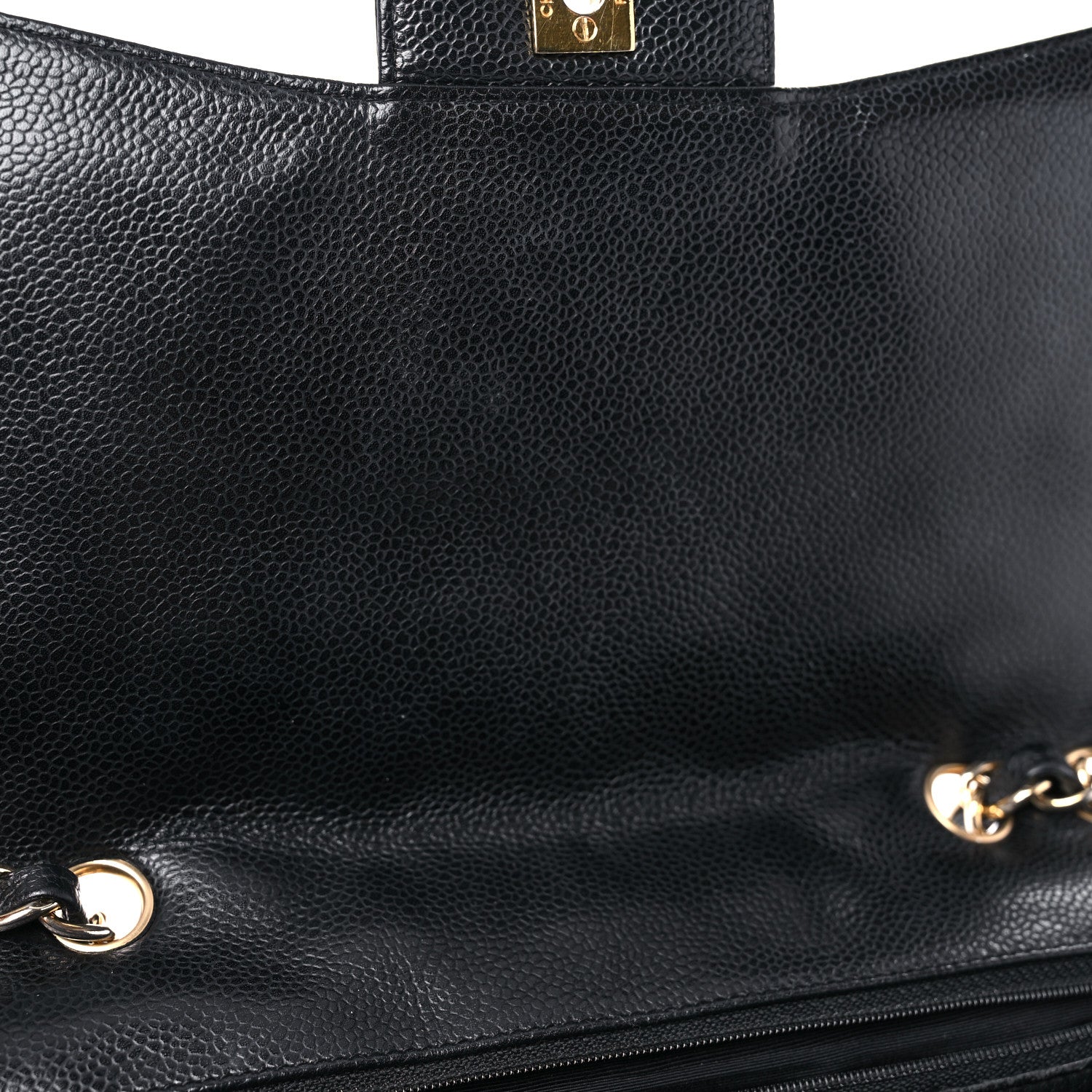 Chanel Caviar Quilted Jumbo Single Flap Black 16 of 23