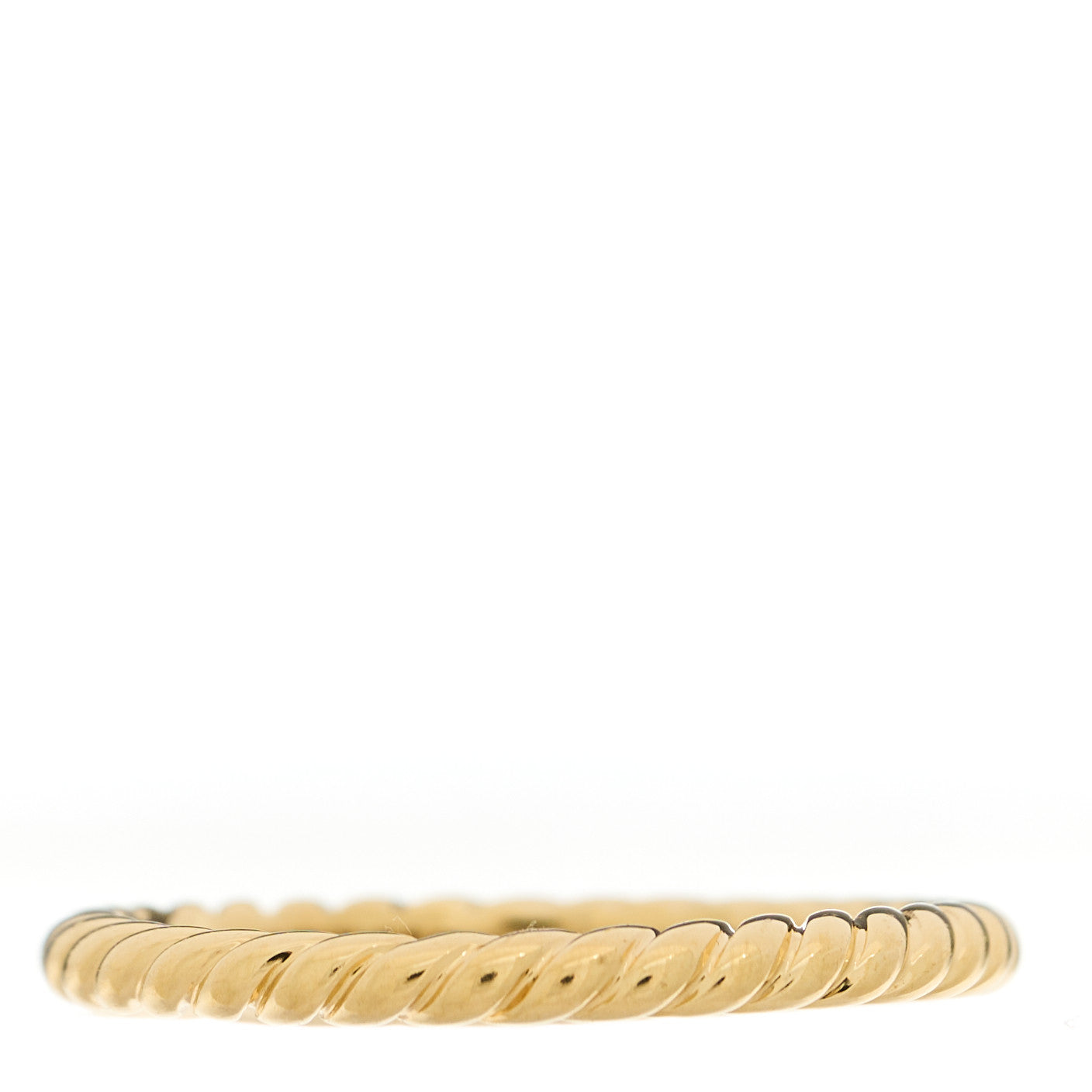 David Yurman 18K Yellow Gold 2mm Cable Classics Band Ring 56 7.5 1 of 4