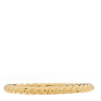 David Yurman 18K Yellow Gold 2mm Cable Classics Band Ring 56 7.5 1 of 4