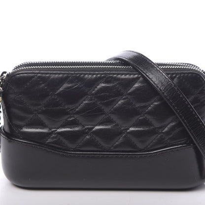 Chanel Aged Calfskin Quilted Small Gabrielle Clutch With Chain Black 11 of 14