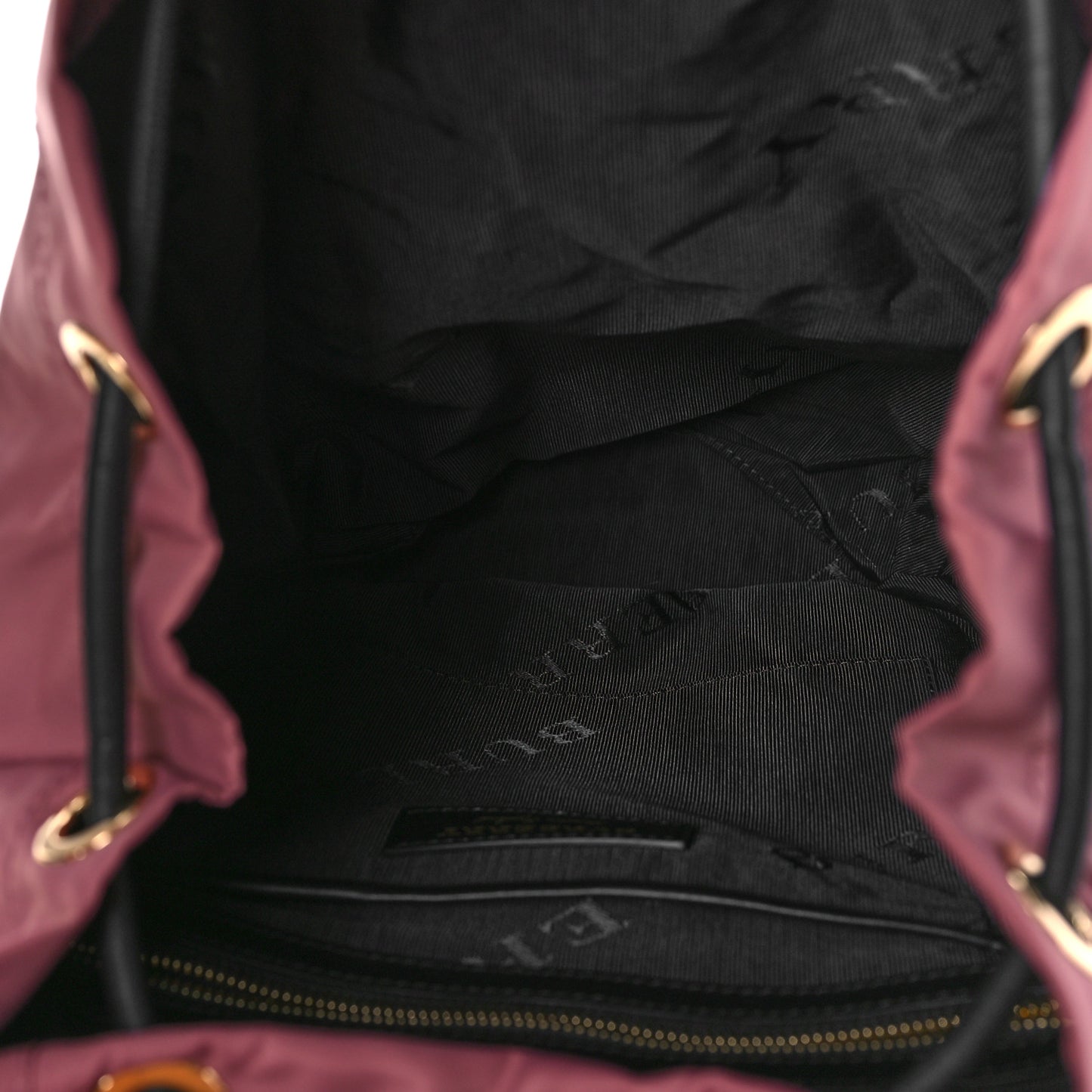 Nylon Medium Rucksack Backpack Mauve Pink