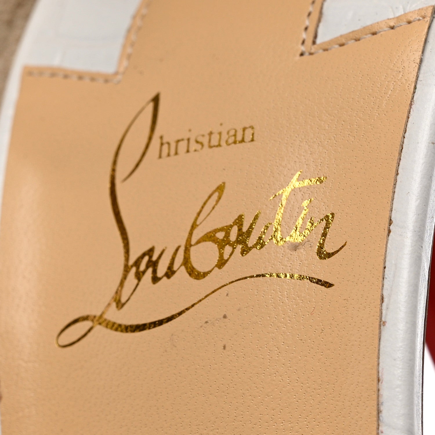 Christian Louboutin Crocodile Embossed Calfskin Silk Floral Ali 100 Pumps 39 White Ruban 6 of 7