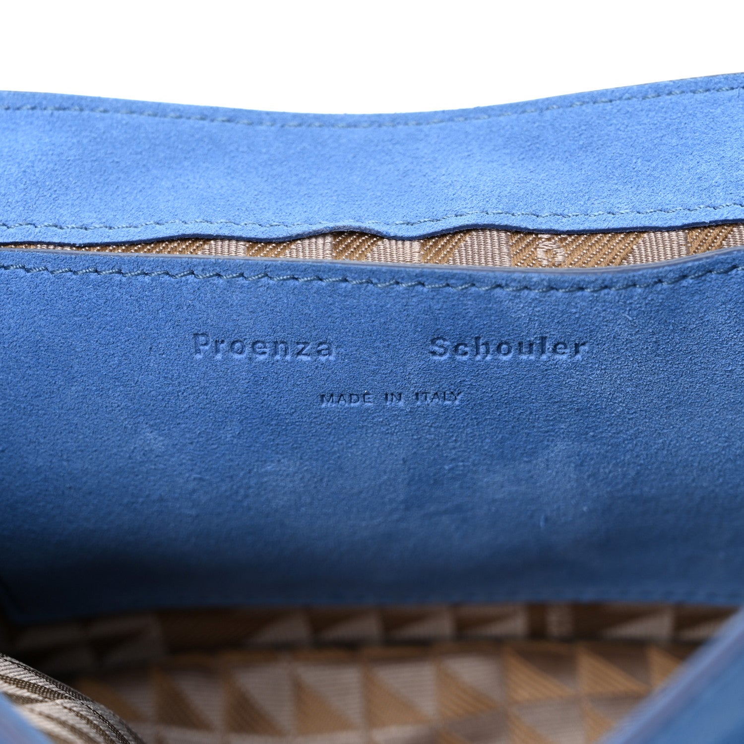 Proenza Schouler Suede PS1 Mini Pouch Messenger Bag Slate Blue 6 of 14