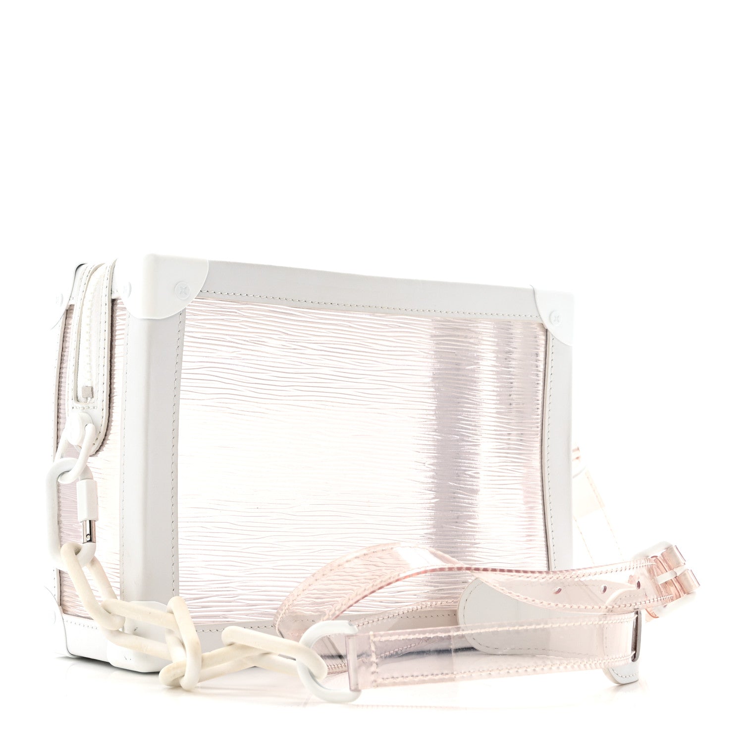 Louis Vuitton Calfskin PVC Epi Plage Soft Trunk Optic White 3 of 12