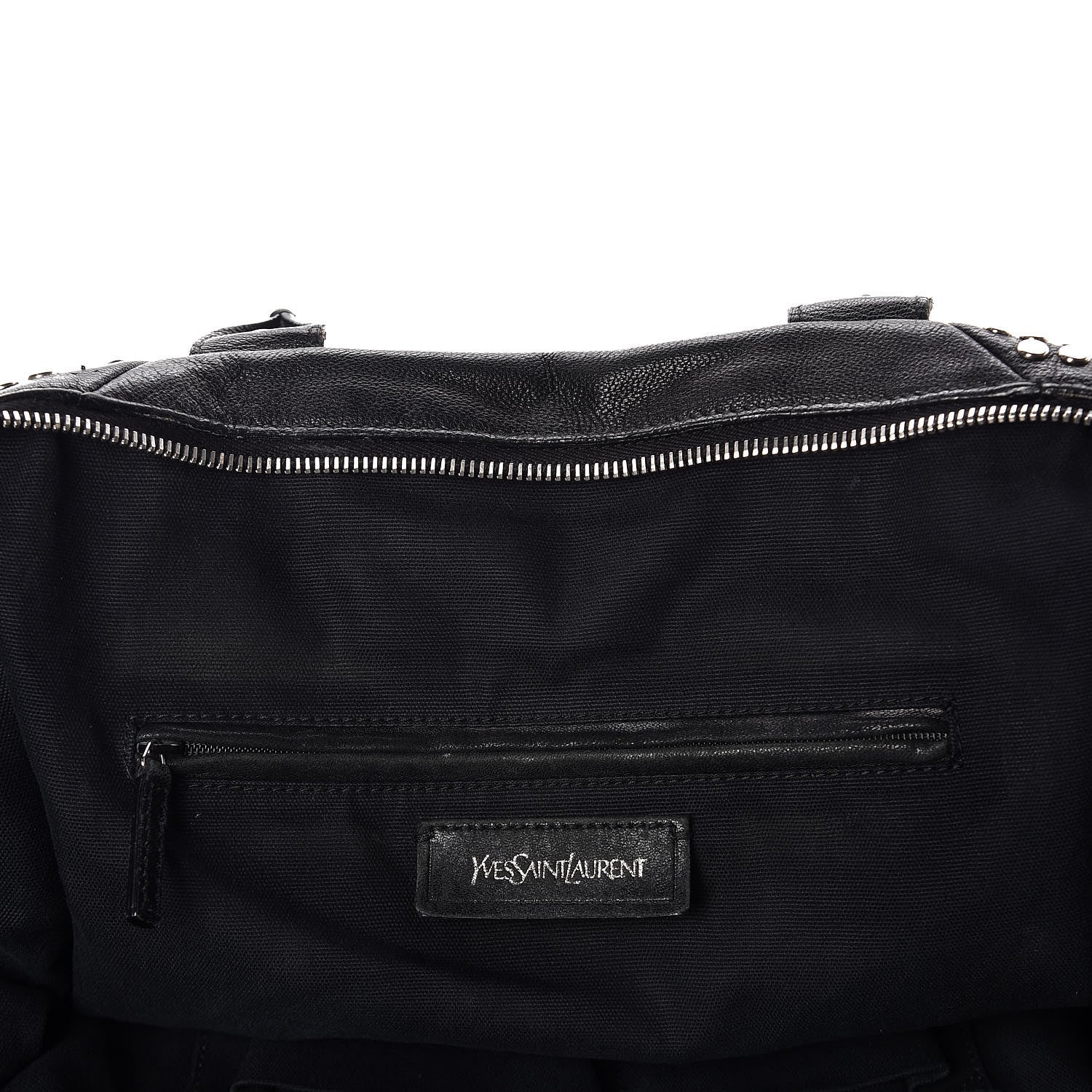 Saint Laurent Chevre Large Rock Stud Easy Y Black 8 of 19