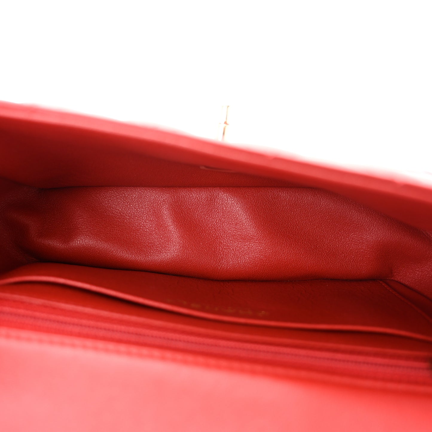 Lambskin Quilted Mini Rectangular Flap Red