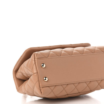 Chanel Caviar Quilted Mini Coco Handle Flap Brown 8 of 10