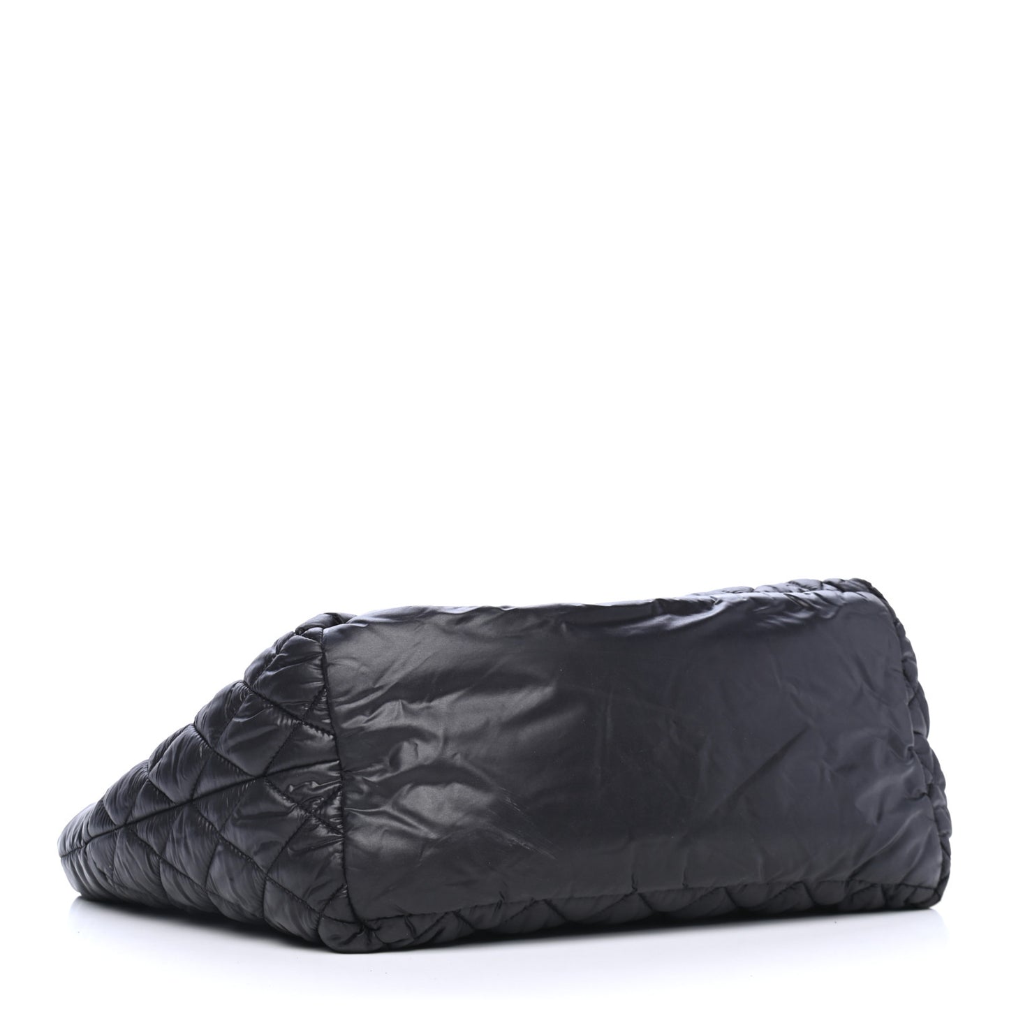 Nylon Quilted Coco Cocoon Medium Reversible Tote Black Red