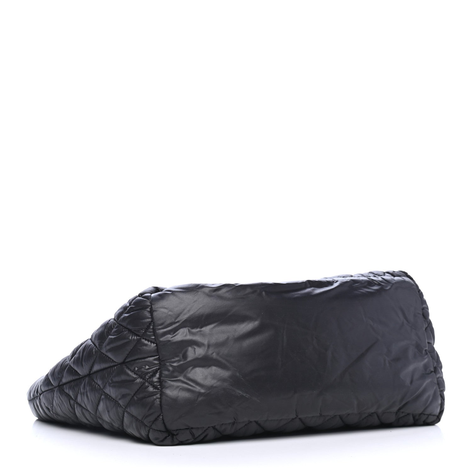 Chanel Nylon Quilted Coco Cocoon Medium Reversible Tote Black Red 4 of 7
