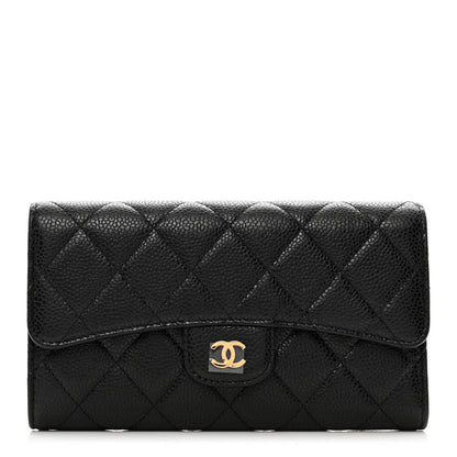 Chanel Caviar Quilted Large Flap Wallet Black 1 of 8