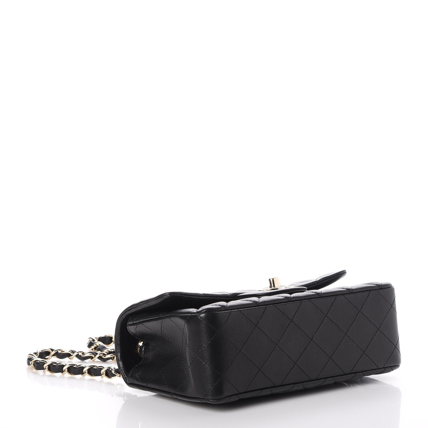 Chanel Lambskin Quilted Mini Rectangular Flap Black 4 of 10