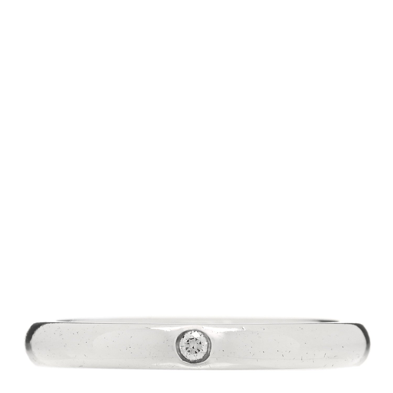 Tiffany Sterling Silver Diamond Elsa Peretti Band Ring 53 6.5 1 of 3