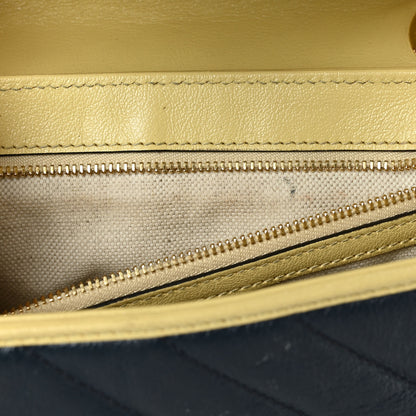 Gucci Azalea Calfskin Matelasse Diagonal Small Torchon GG Marmont Shoulder Bag Blue Agata New Cherry Red Butter 9 of 10