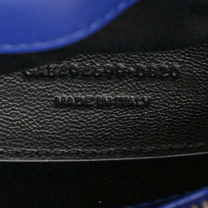 Saint Laurent Velvet Y Quilted Monogram Small Loulou Chain Satchel Blue Sapphire 7 of 9