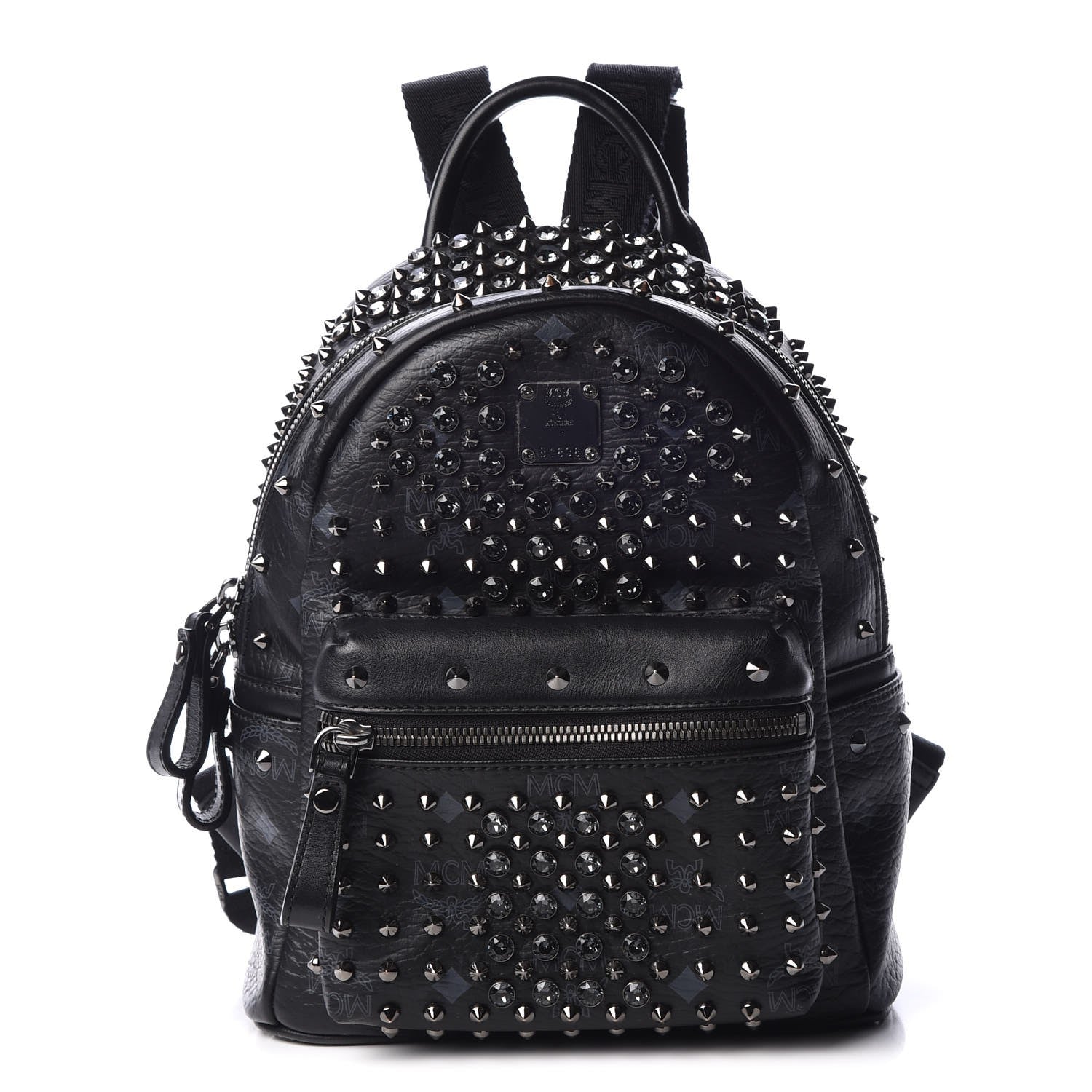 MCM Visetos Swarovski Mini Stark Diamond Backpack Black 1 of 11