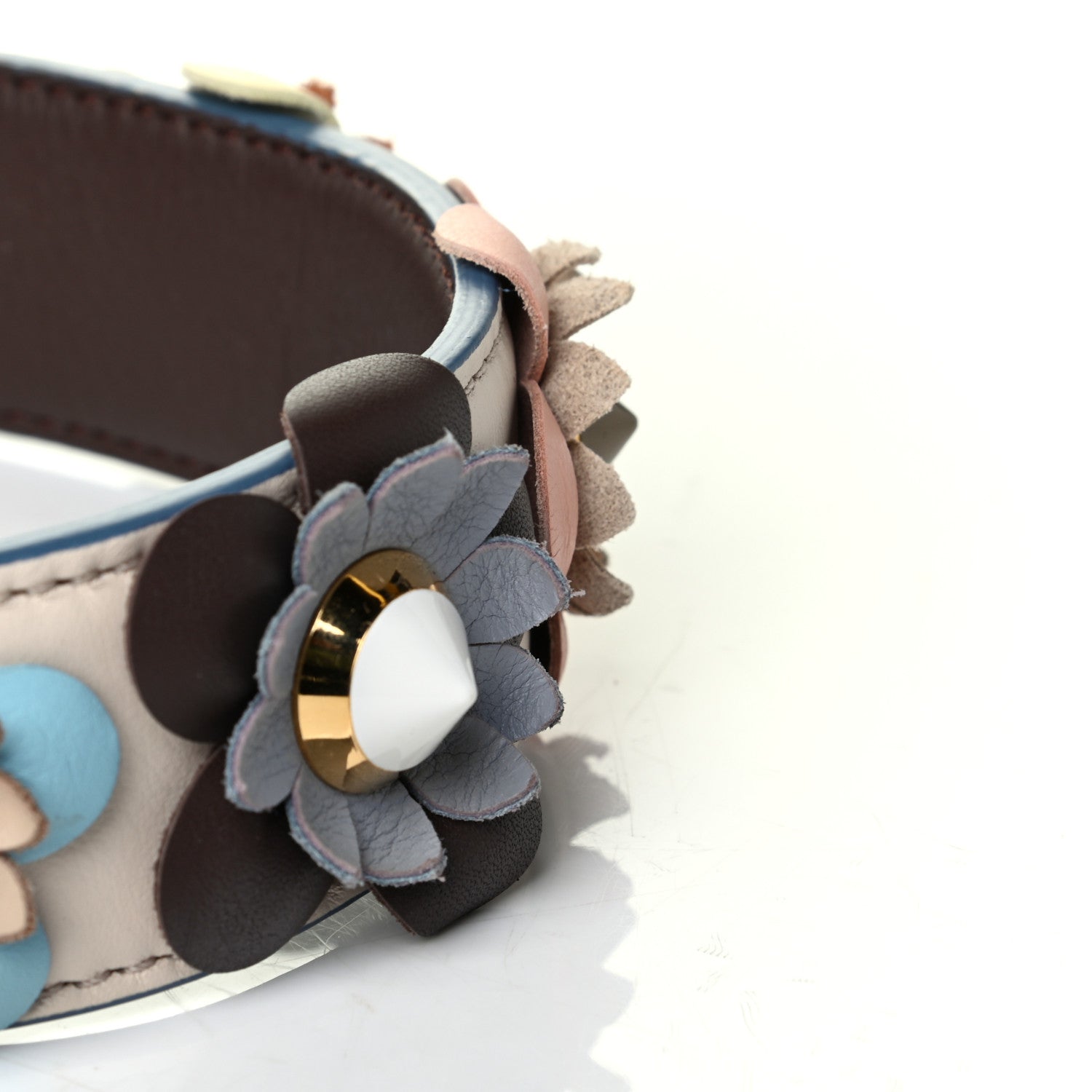 Fendi Vitello Dolce Flowerland Studded Strap You Camelia Moresco Multicolor 5 of 6