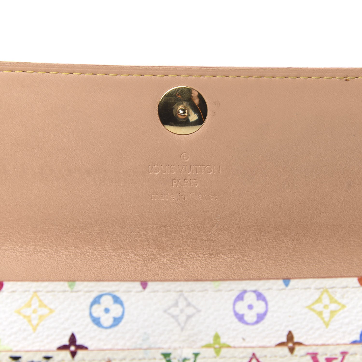 Louis Vuitton Monogram Multicolor Sarah Wallet White 6 of 10