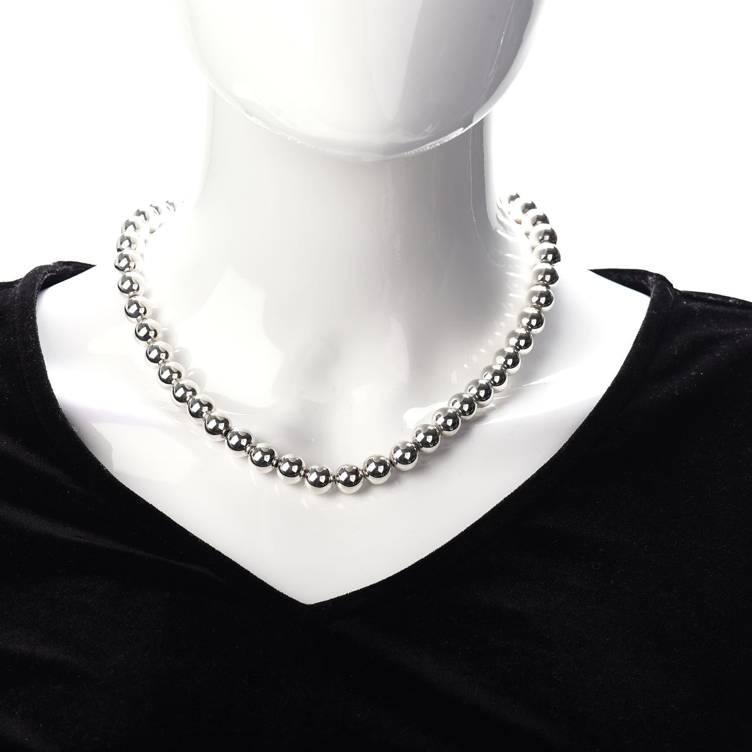 Tiffany Sterling Silver 10mm HardWear Ball Necklace 2 of 4
