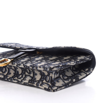 Christian Dior Oblique Saddle Belt Bag Blue 8 of 13