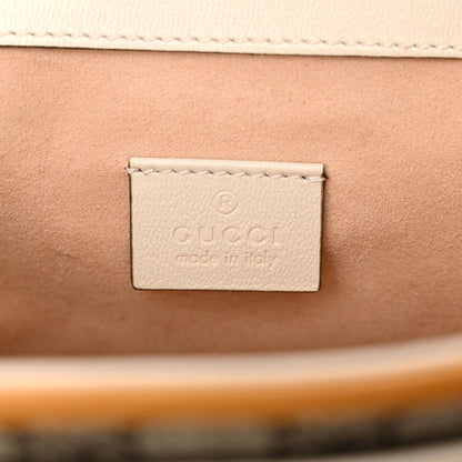 Gucci GG Supreme Monogram Calfskin Mini Padlock Flap Pocket Shoulder Bag Beige Mystic White Sun Oil 6 of 12
