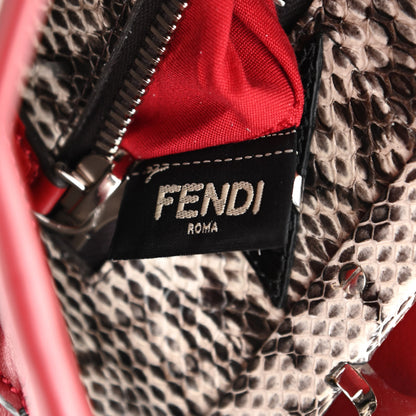 Fendi Vitello Seta Elaphe Crocodile Monster Eyes Medium Peekaboo Iconic Satchel Ribes Naturale 8 of 11