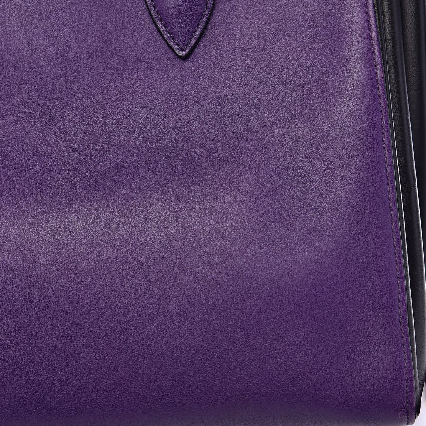 City Calfskin Medium Colorblock Bibliothèque Tote Fuoco Viola Black