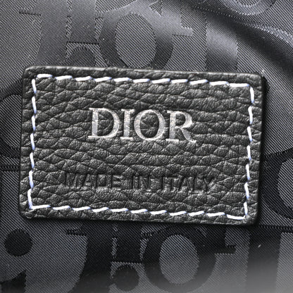 Christian Dior Grained Calfskin Saddle Drawstring Backpack Black 16 of 28