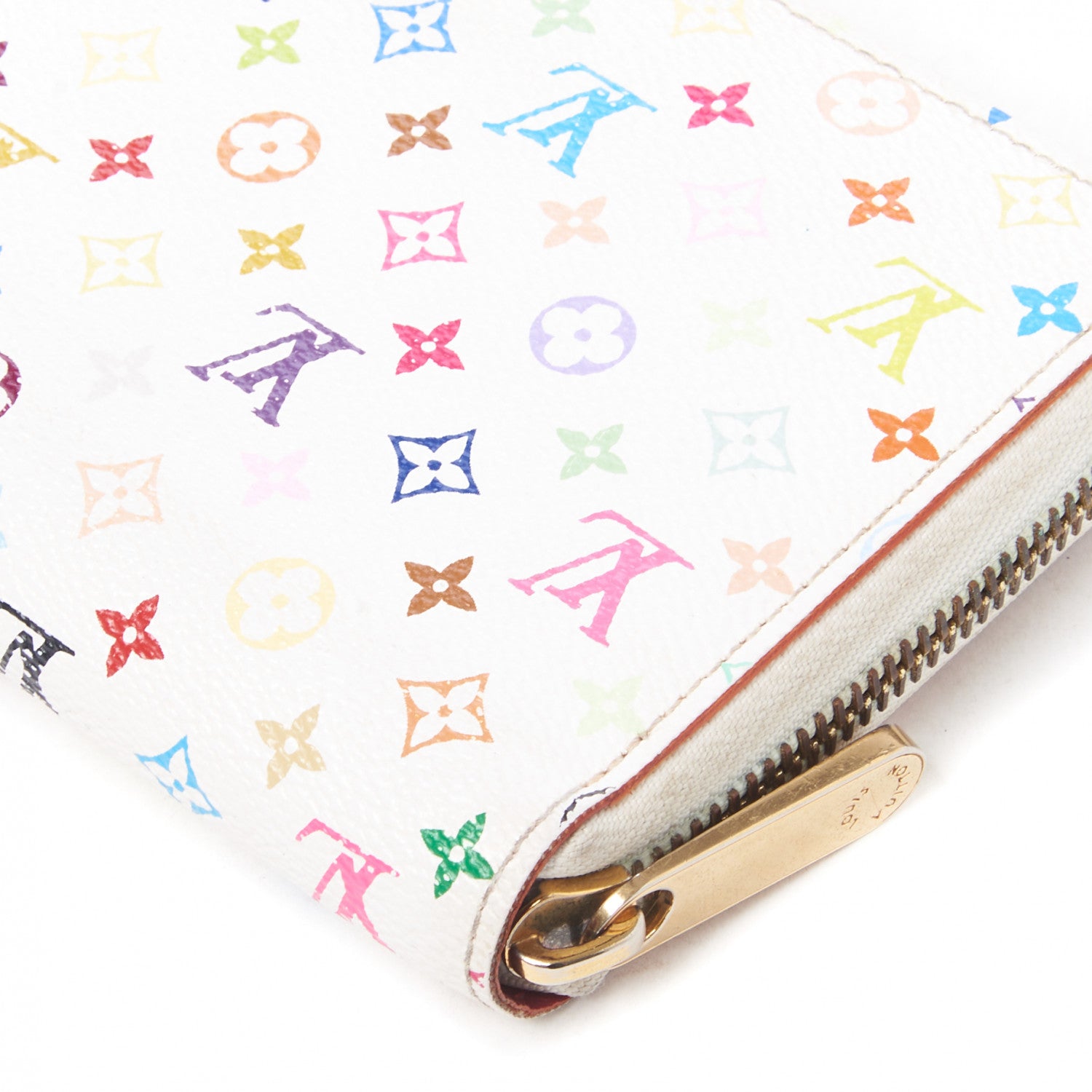 Louis Vuitton Monogram Multicolor Zippy Wallet White Eglantine 3 of 7