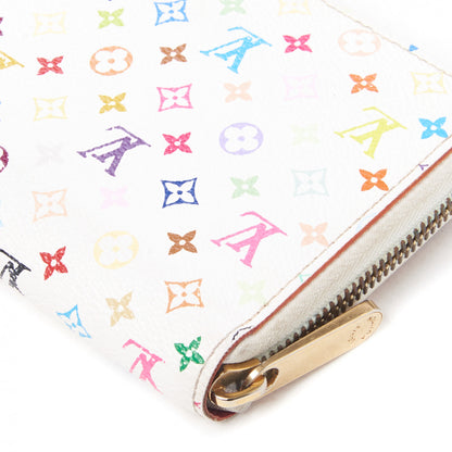 Louis Vuitton Monogram Multicolor Zippy Wallet White Eglantine 3 of 7